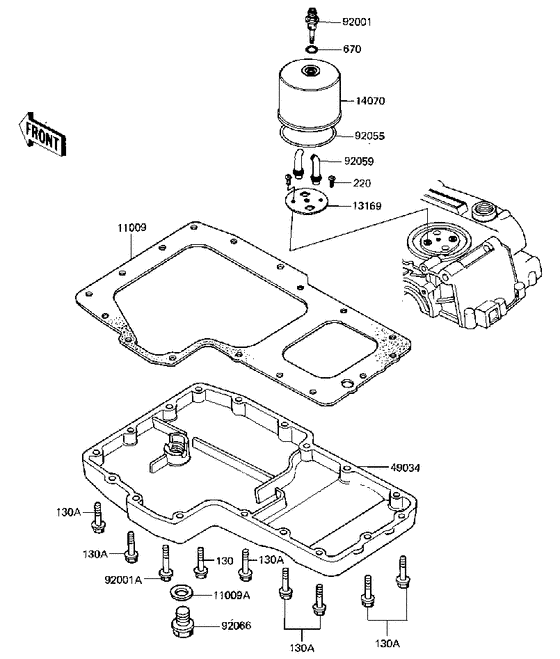 Breather cover/oil plan