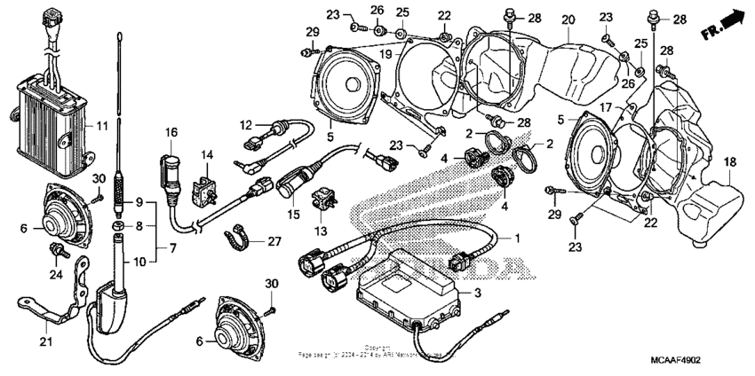 Audio unit (gl1800'06-) (airbag)