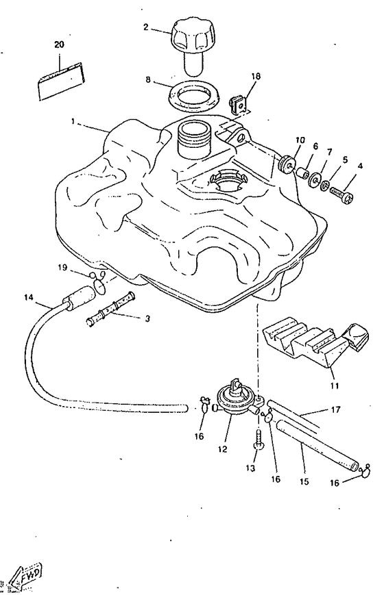 CW50RS Топливный бак