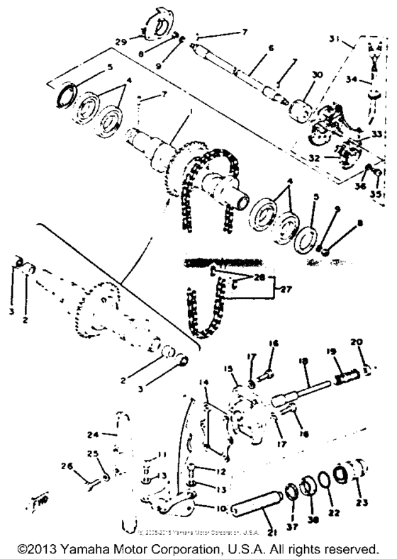 Camshaft - chain tensioner