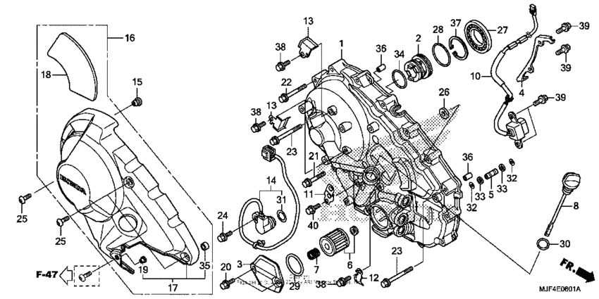 Right crankcase cover (2)
