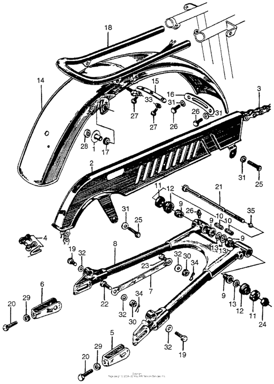 Swingarm + rear fender
