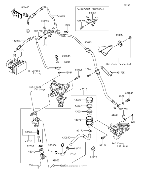 ZX1000 Rear Master Cylinder(1 / 2)
