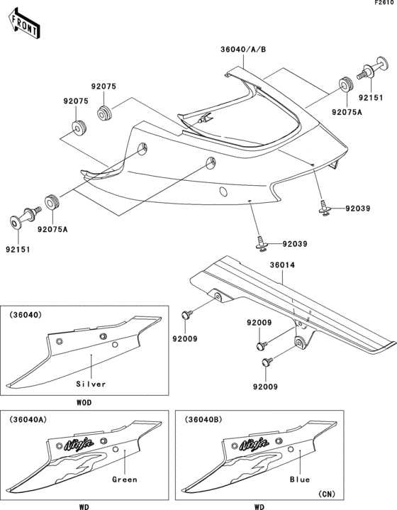 ZX1200 Боковые обтекатели