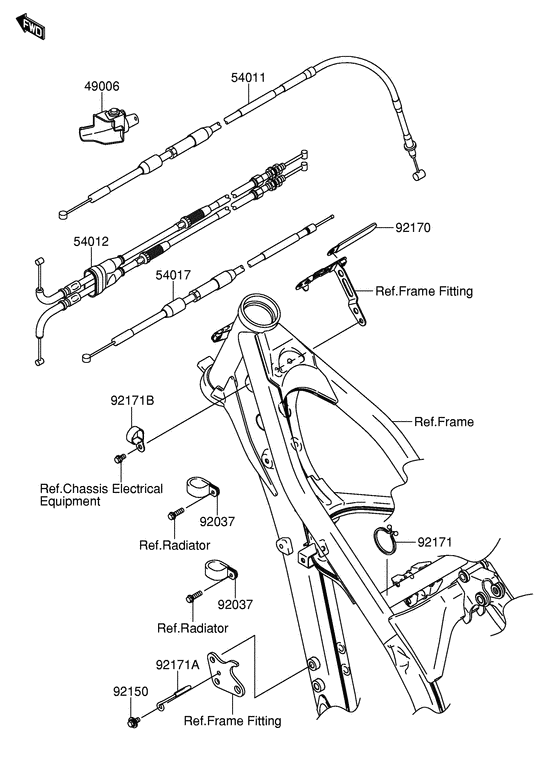RM-Z250 Clutch cable