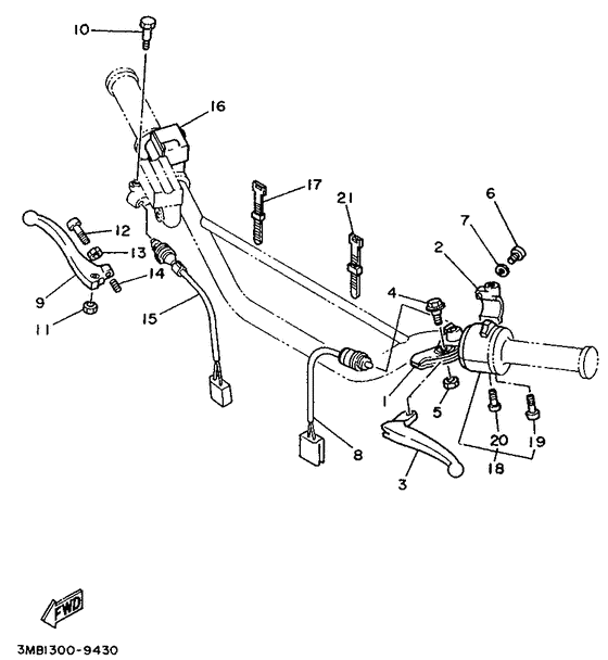 Handle switch. lever