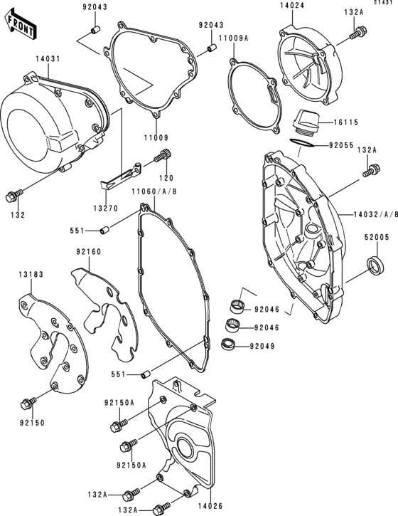 ZX600 Крышки двигателя