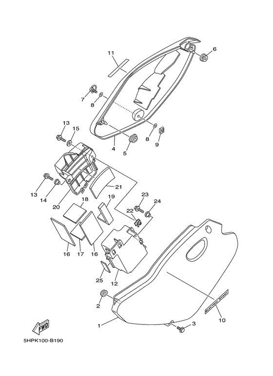 TTR125LE Боковые обтекатели