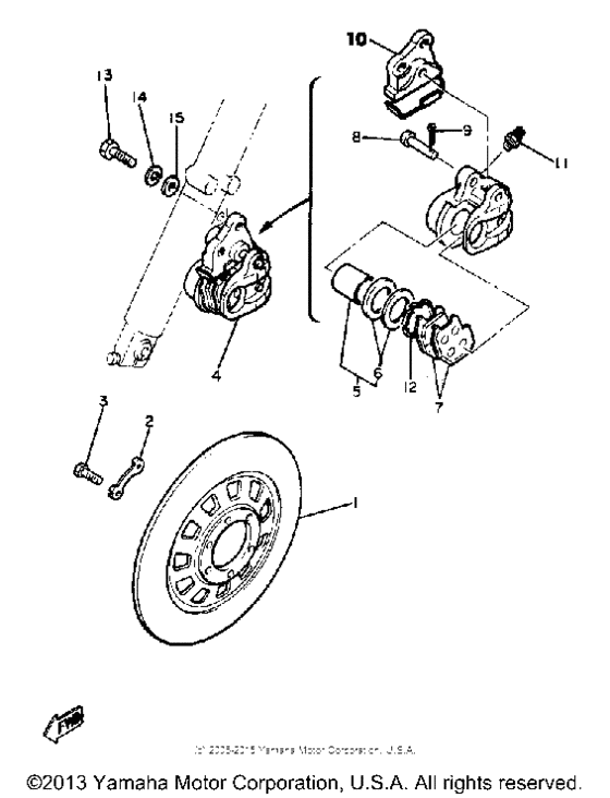 Front brake-caliper