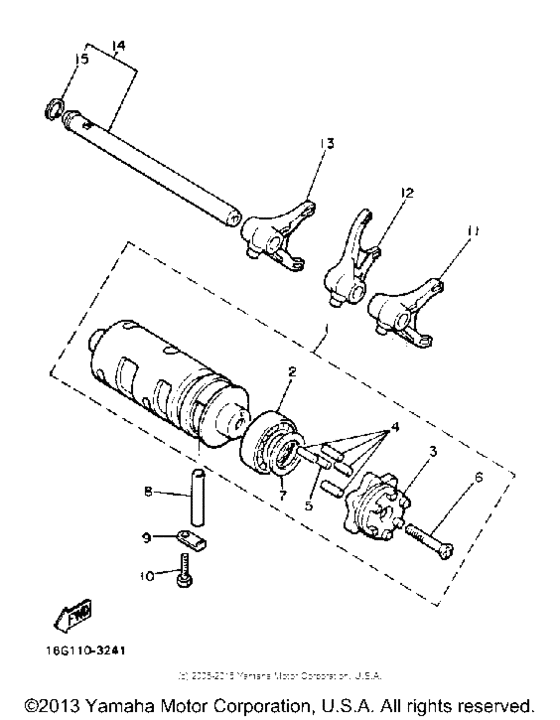 Shift cam-fork