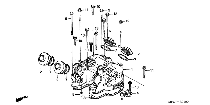 FMX650 Крышка головки цилиндров