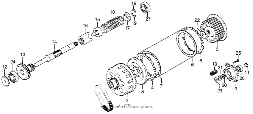 Clutch + final gearshaft