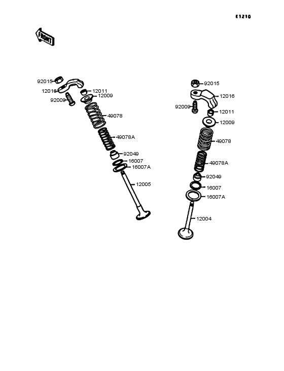 EL250 Rocker arms / valves