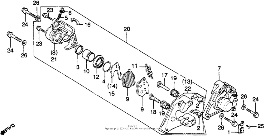 Front brake caliper 80-81