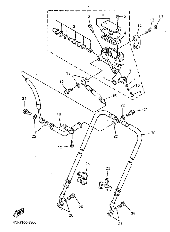 XVZ1300A Главный тормозной цилиндр