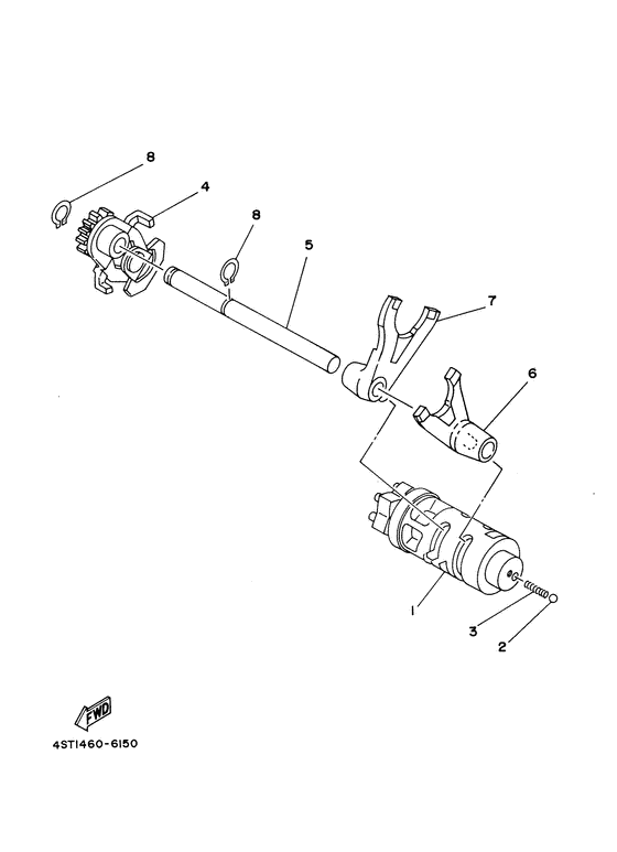 T105SE Shift cam. fork