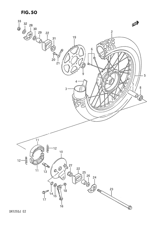 Rear wheel complete assy