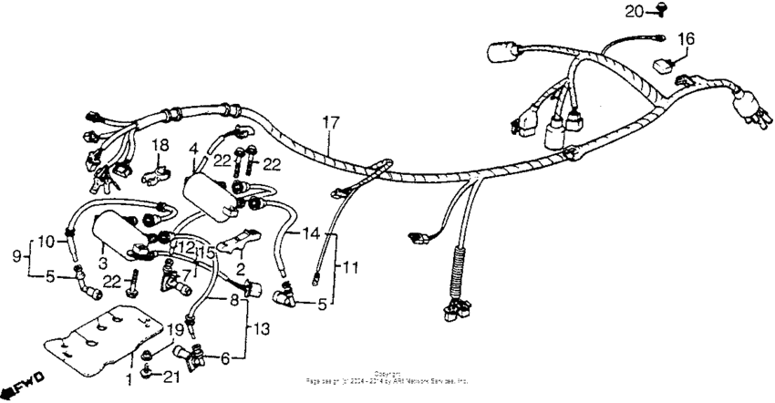 Wire harness + ignition coil + rectifier
