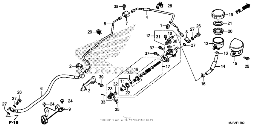 CTX700N Rear brake master cylinder (1)