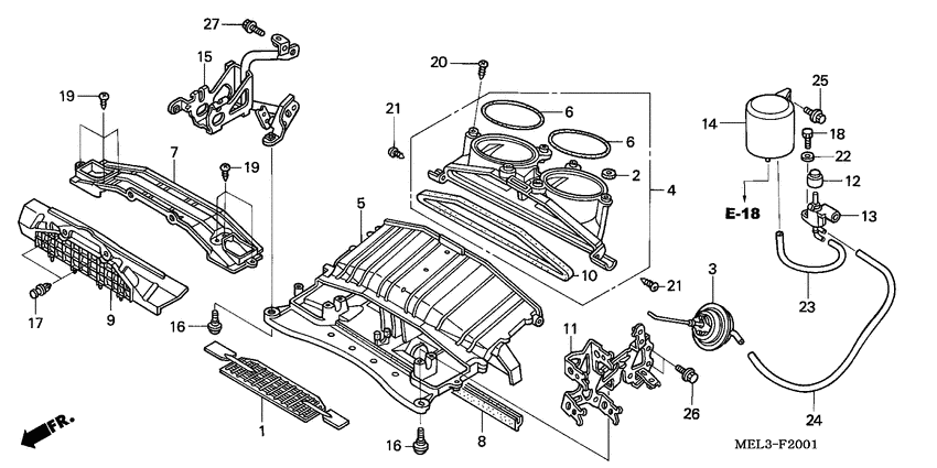 Air intake duct/solenoid valve