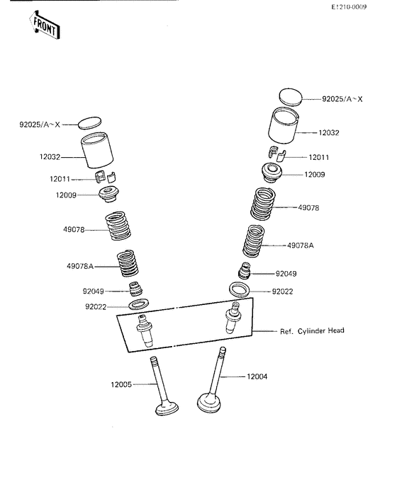 KZ250 Клапана