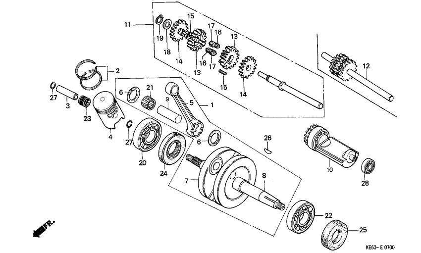 Crankshaft/piston