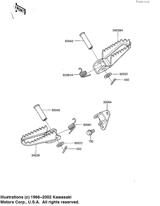 KX125 Подножки