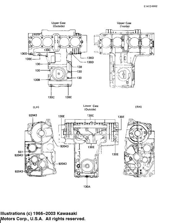 Crankcase bolt & stud pattern