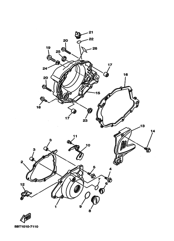 Crankcase cover ass`y  (v