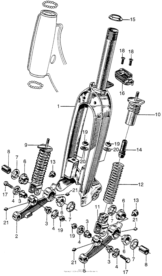 Front fork + front shock absorber