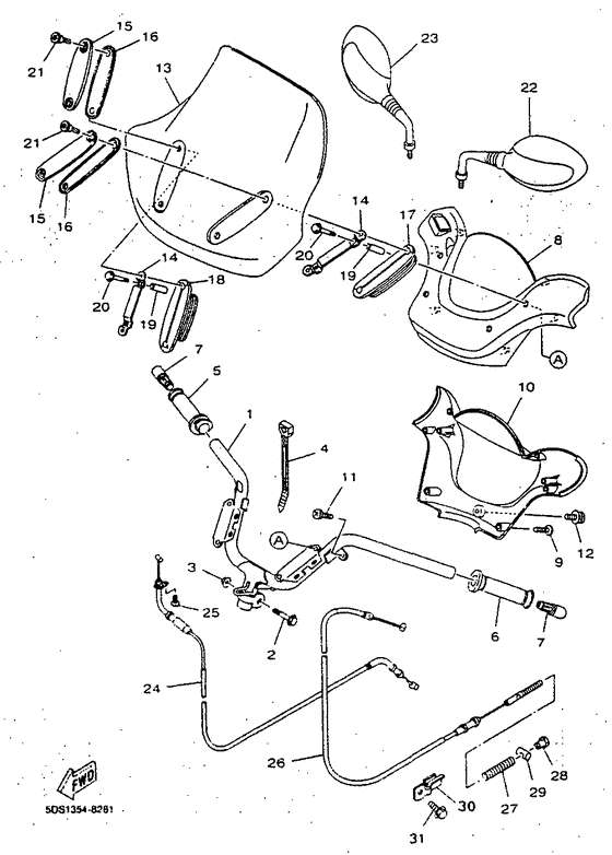 Steering handle. cable
