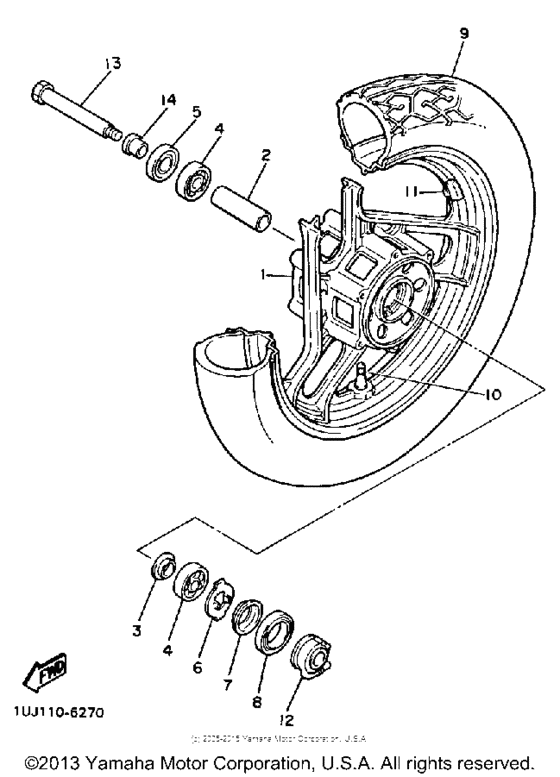 YX600TC Переднее колесо