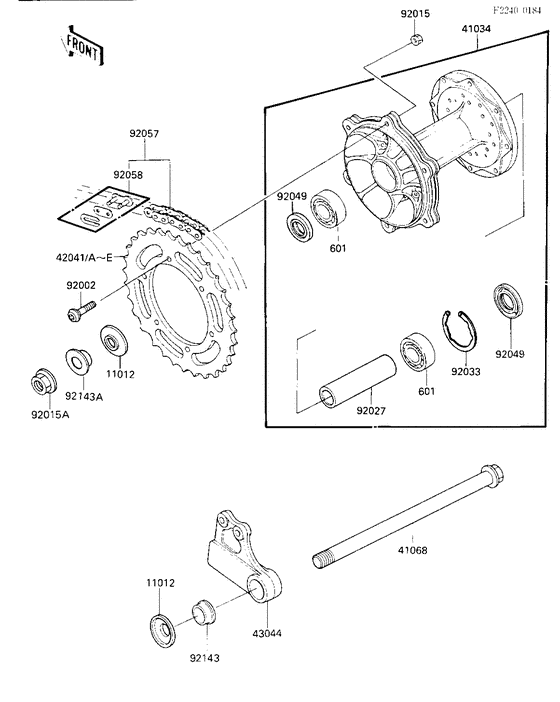 Rear hub/chain