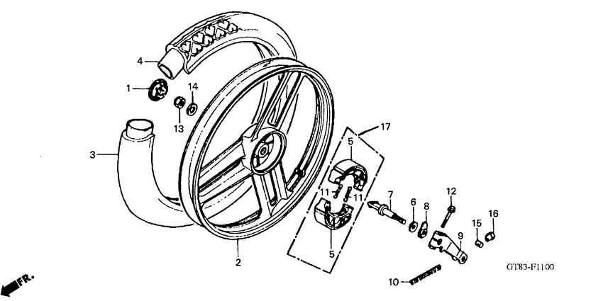 Rear wheel complete assy