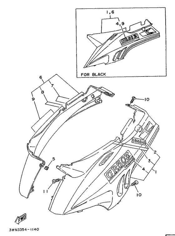 CR50Z Боковые обтекатели