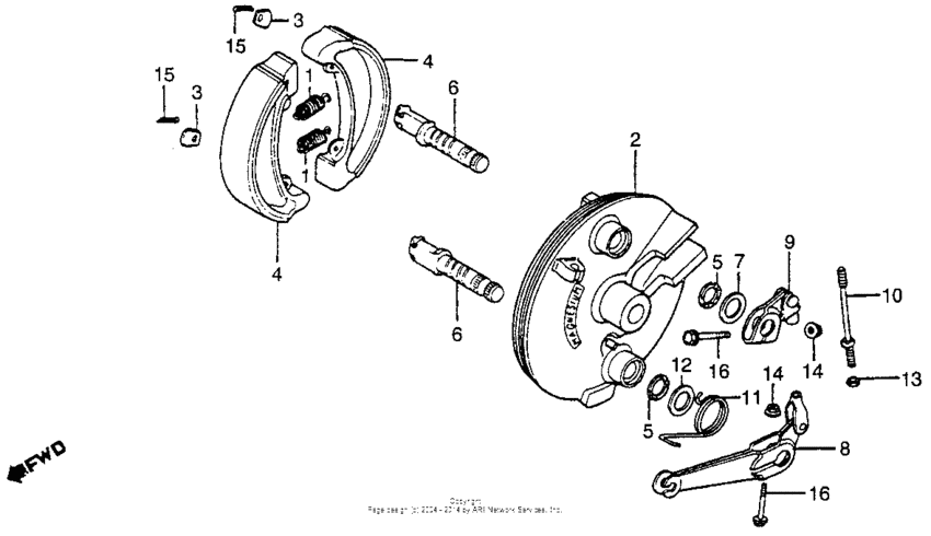 Front brake panel 81