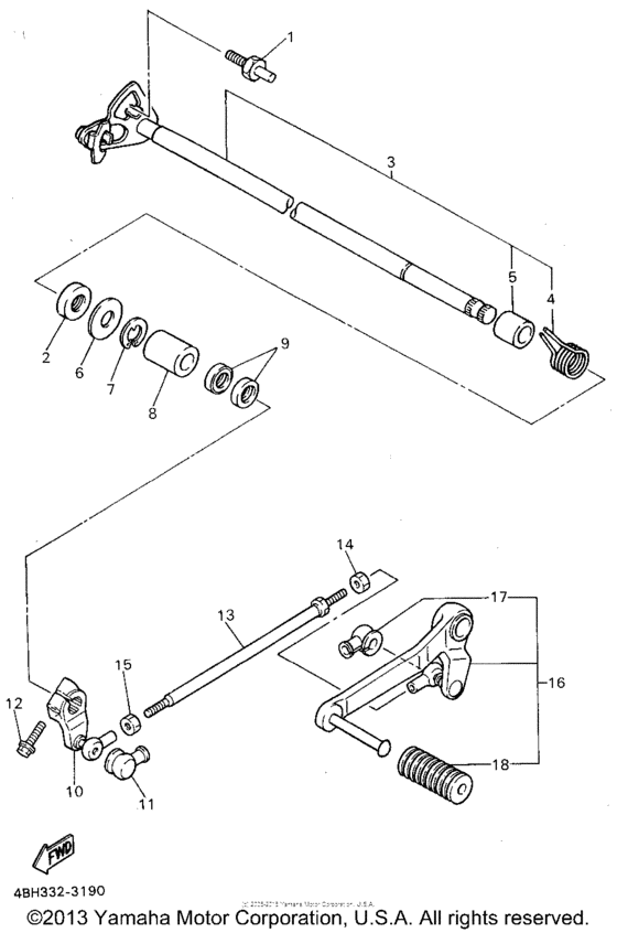 GTS1000AFC Вал переключения