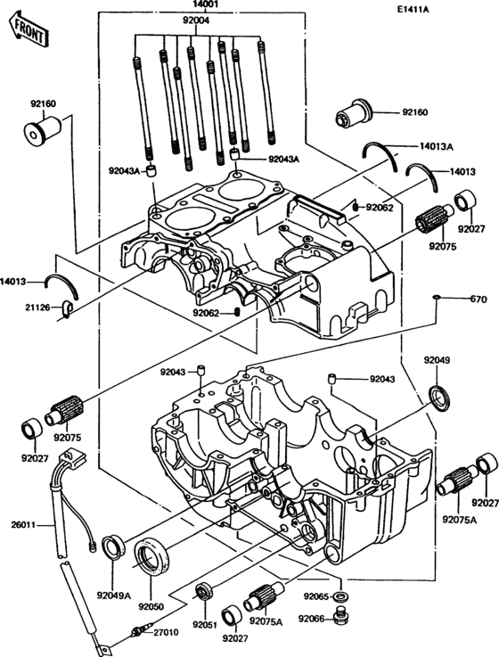 EX305 Crankcase(ex305-b9)