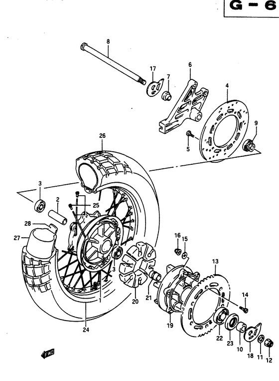 Rear wheel complete assy