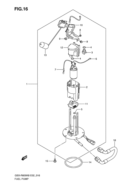 GSX-R600 Топливный насос