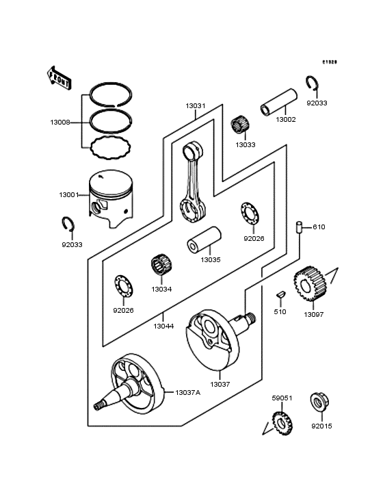 Crankshaft/piston