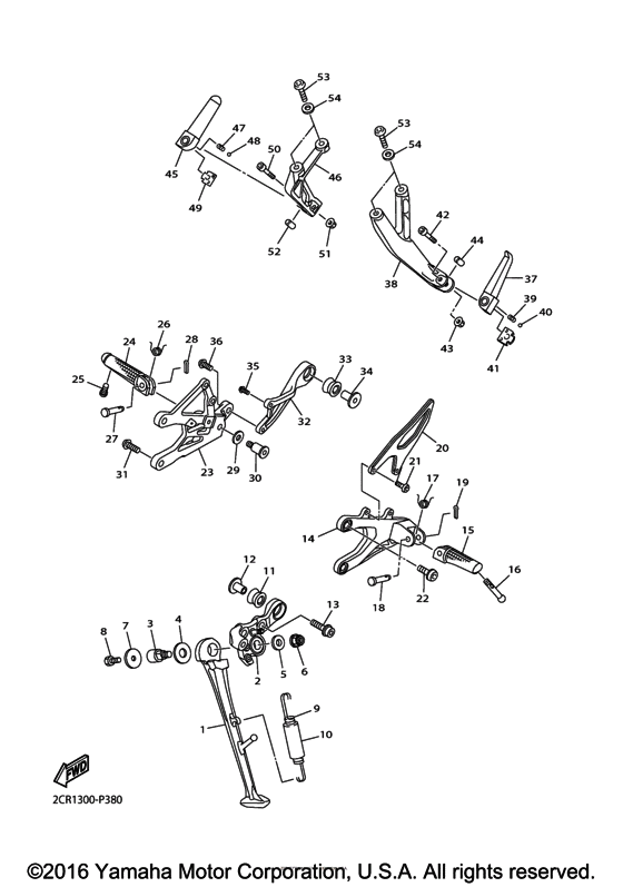 YZF-R1S Подножки