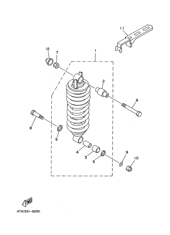 TDM850 Задняя подвеска