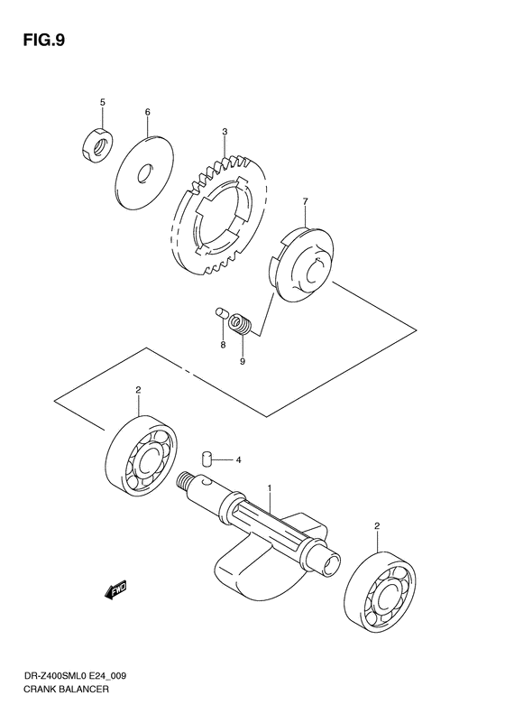 DR-Z400 Балансир кривошипа
