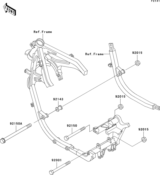 EX500 Рама ,крепежные детали
