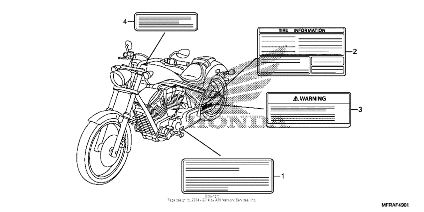 VT1300CX (ABS) Caution label (2)