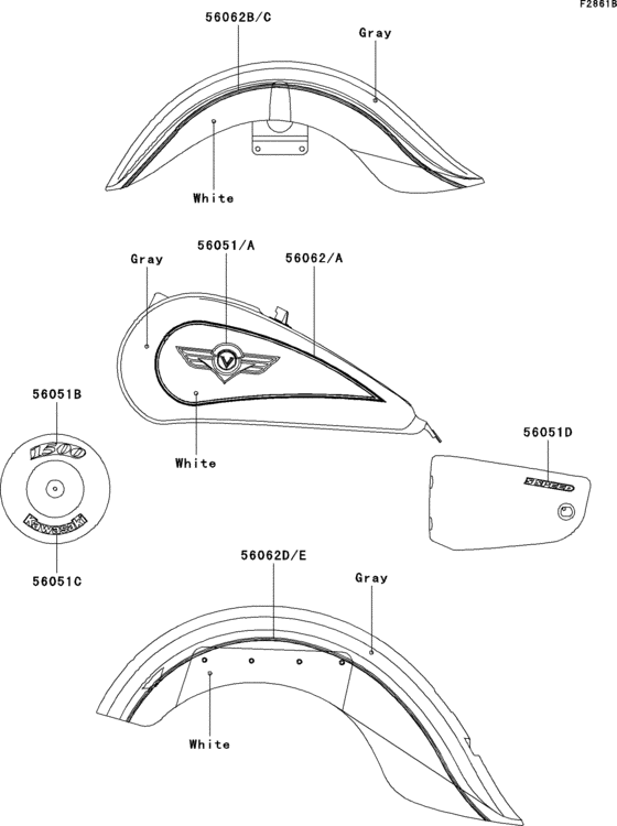 VN1500 Decals(gray / white)(vn1500-e2)