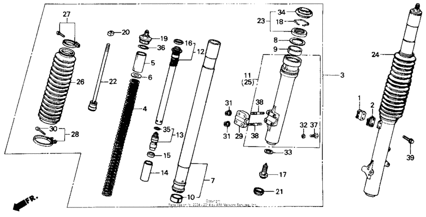 Front fork 86-88