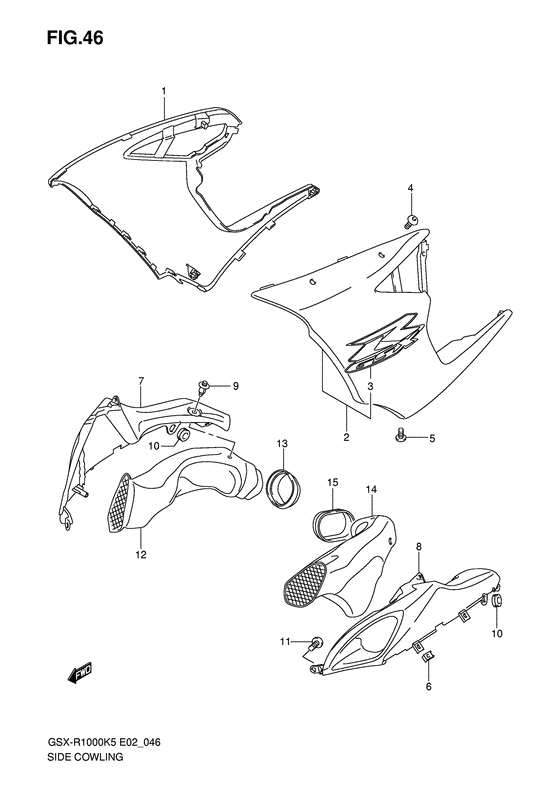 GSX-R1000 Side cowling