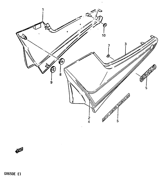 GR650 Обтекатель задний